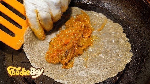 '메밀전병 / Buckwheat Crepe - Korean Street Food / 목포 남진야시장'