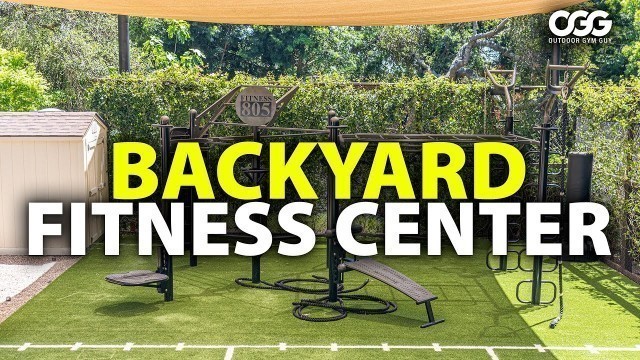 'Custom Backyard Fitness Center - Convert your basketball court into a gym'