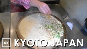 '【4K】Kyoto Street food : Kyoto vegetable crepe - 京野菜クレープ | Japan food guide'