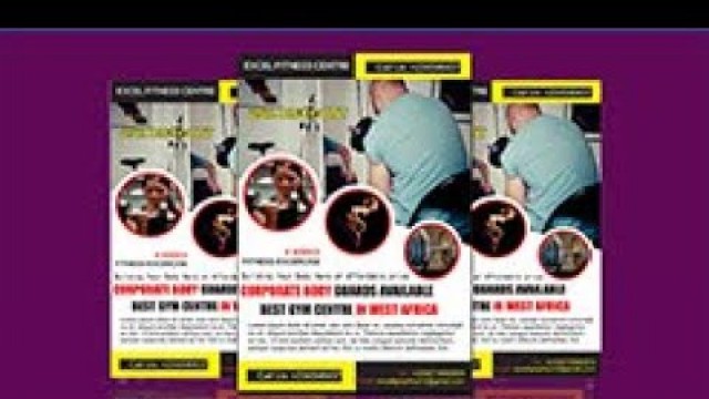 '(CORELDRAW) How to design Gym Fitness Centre Flyer in Print Ready'