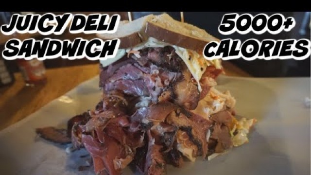 'NEW YORK DELI SANDWICH CHALLENGE! Giant Sandwich- Man vs Food - New Record?'