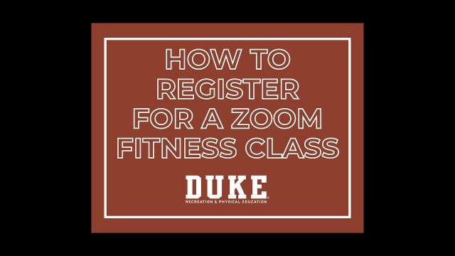 'How To Register for a Zoom Fitness Class'