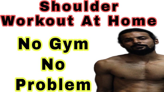 '4 Best Shoulder Exercise At Home/ #fitnessfirst #shoulderworkout #barbellworkout #nogymnoproblem'