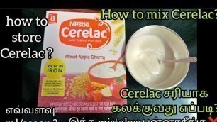 'How To mix Cerelac in tamil/ Cerelac for baby in tamil/proper way to mix Cerelac/Cerelac preparation'