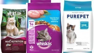 'Whiskas cat food| meatup cat food| purepet cat food| best food for cat+ Billi को कोनसा खाना खिल्याए'