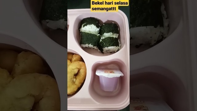 'bekal hari selasa sapo tahu cumi tepung nasi nori buah & puding'