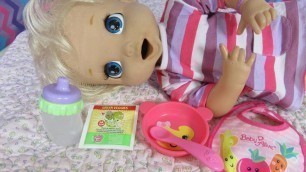 'Feeding 2006 Soft Face Baby Alive Green Veggies Doll Food'