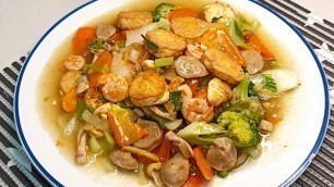 'RESEP SAPO TAHU SEAFOOD  ala restoran Chinese food'