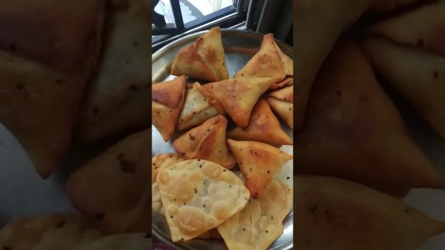 'Home Made Samosa & Nimki #shorts #viral #trending #food #uniquerecipe'