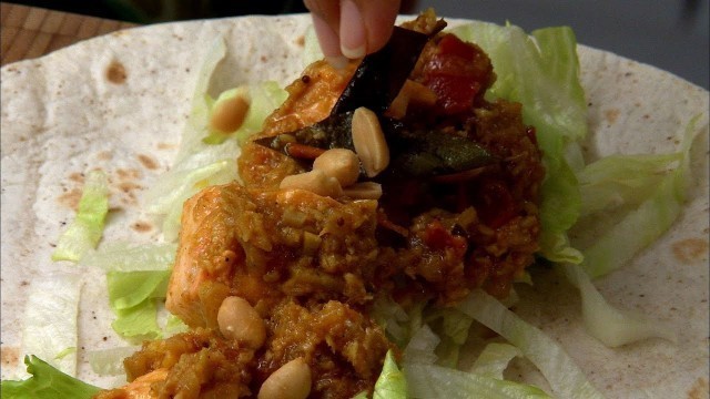 'Keralan Salmon Fish Wraps - Indian Food Made Easy with Anjum Anand - BBC Food'