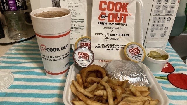 'Cook Out Burger Tray / food review'