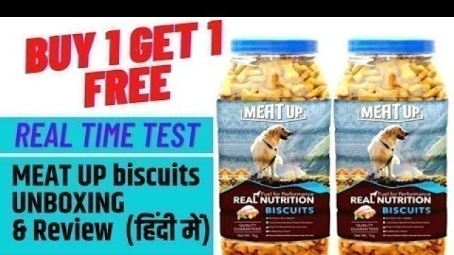 'Meat Up Chicken Flavour Real Chicken Biscuit | Meat up dog biscuits | Best Dog Biscuits review'