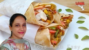 'Veg Roll Indian Street Food Recipe in Hindi by Indian Food Made Easy'