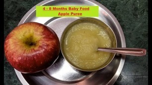 'Apple Puree for 4 -8 months babies in Tamil/ 6 month baby food/ home made apple puree for babies'