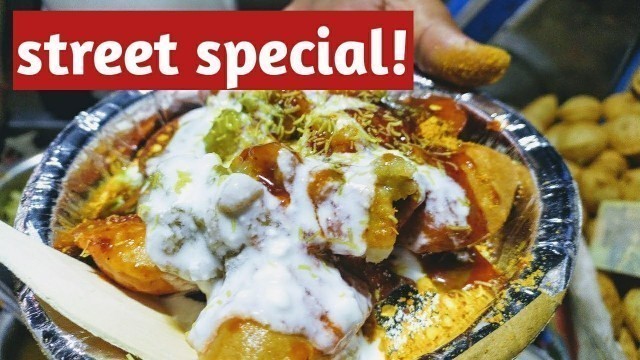 'Tasty Street Food At Sector-18, Noida | Delicious Pani Puri, Dahi Tikki, Bun Tikki And Dahi Papdi'