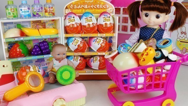 'Baby doll and mart register toys surprise eggs cooking play - 토이몽'