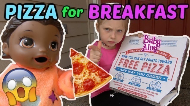 'BABY ALIVE orders PIZZA for BREAKFAST! The Lilly and Mommy Show. The TOYTASTIC Sisters. FUNNY SKIT!'