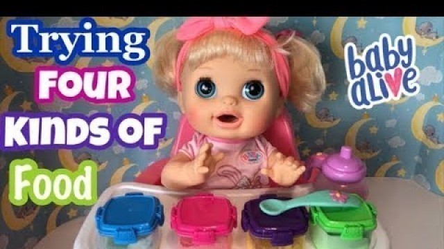 'Baby alive real surprises 2012 feeding 4 different kinds of baby food'