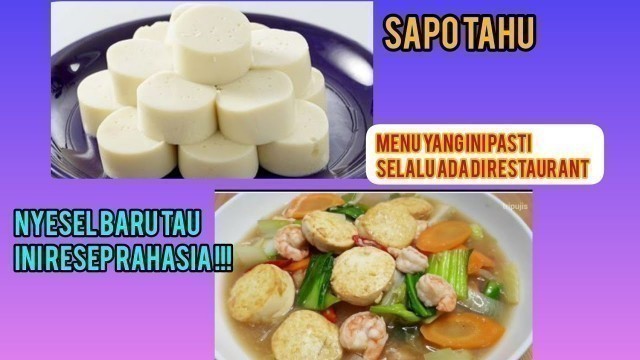 'Resep Sapo Tahu seafood, menu yang selalu ada di restauran Chinese food #sapotahu #pintermasak #food'