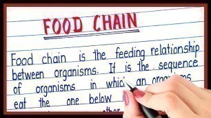 'What is food chain in english'