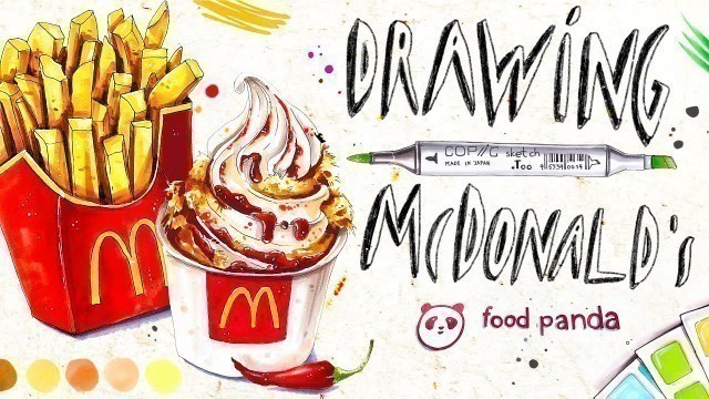 'Drawing food from McDonald\'s using Copic markers | Travel Journal'