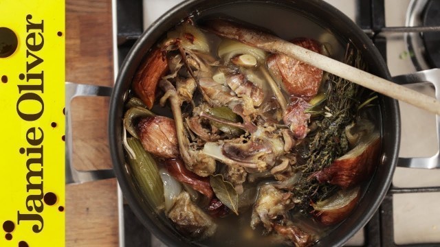 'Easy chicken stock | Jamie Oliver\'s food team'