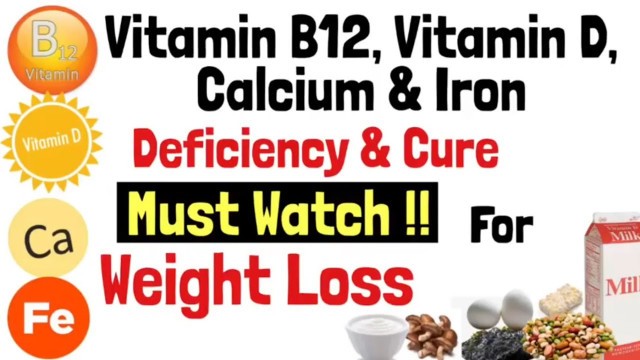 'Vitamin B12, Vitamin D, Calcium & Iron Deficiency and Cure | Best Food Sources | Weight Loss'