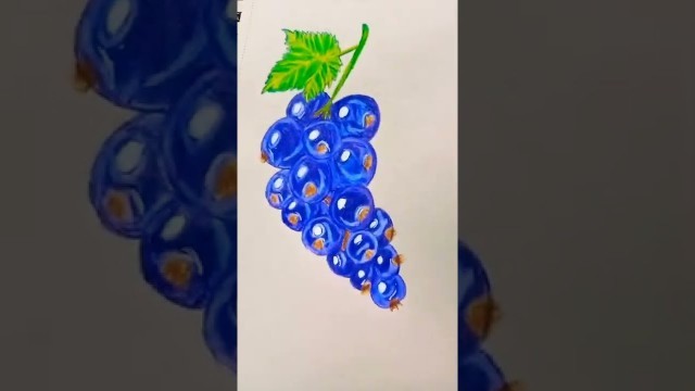 'how to draw Realistic grapes 