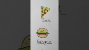 'junk food v/s healthy food drawing #shorts #ytshorts'