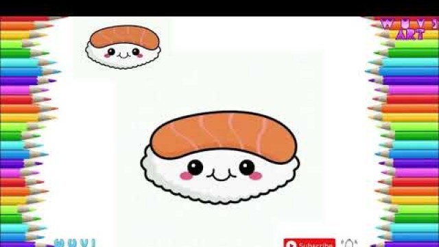 'How to Draw Sushi - Cute Food Easy Drawing Lesson'