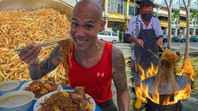 'HUGE Street Food Tour in Penang, Malaysia - BEE HOON VERMICELLI & ROJAK + BEST PENANG STREET FOOD'