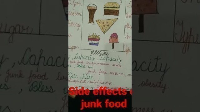 'side effects of junk food#drawing#shorts#viralshorts#slogans'