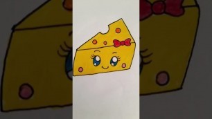 'Food Drawing/How to Draw a Cute cheese 