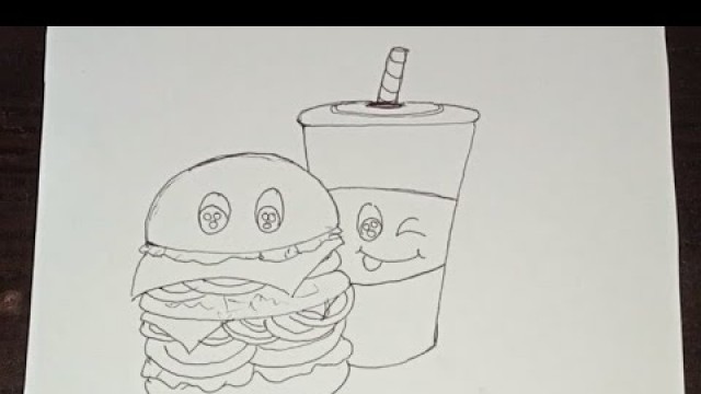 'cute fast food drawing||part 1 #shorts'