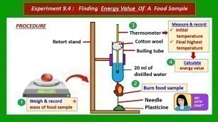 'BIOLOGY PAPER 3  ENERGY VALUE EXPERIMENT'