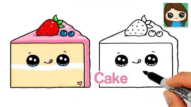 'How to Draw a Cake Slice Easy 