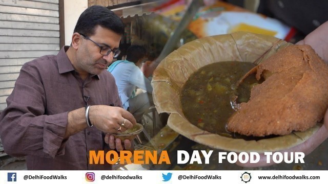 'MORENA Day Street FOOD Tour I BEST Poha in MP + Kati hui BEDAI + Jalebi Dahi & Sev + Masaledar PEDA'