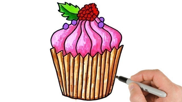 'How to Draw Cupcake | Food Drawing | Easy Drawing Tutorial for Beginners'