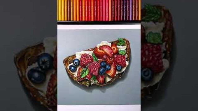 'how to draw 3D food  drawing 