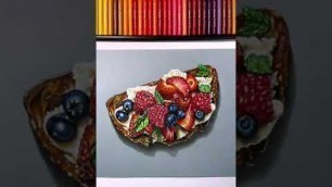 'how to draw 3D food  drawing 