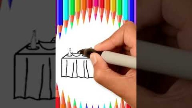 'How to Draw Dinner Table  || Food Drawing || Drawing Art'