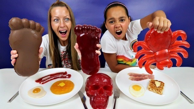 'Famtastic Vlog 1: Real Food VS Gummy Food! Best chef Gross Giant Candy Challenge'