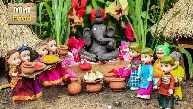 'Miniature Ganesh Chaturthi Modak Recipe |Mini Vinayaka Chavithi Pooja | Tiny Cooking | Mini Cooking'