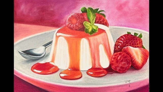 'FOOD DRAWING: STRAWBERRY PUDDING'