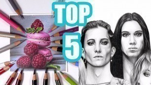 'My top 5 videos from 2021 (food drawing, graphite portrait art, color pencil still life) #shorts'