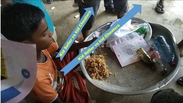 'poor kids selling street food || street boy food || kids food || food stealer || food thief.'