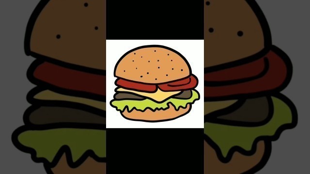 'food drawing | drawing food | how to draw food | junk food drawing | burger drawing'