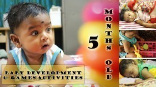 '5 months old baby growth, development & activities in tamil | 5 மாதக் குழந்தைகளின் வளர்ச்சி'