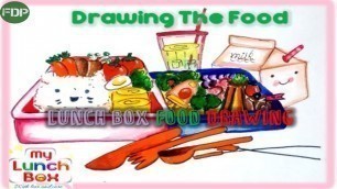 'How to Draw School Kids Lunch Box Food Drawing Bento Lunch Box Drawing Easy'