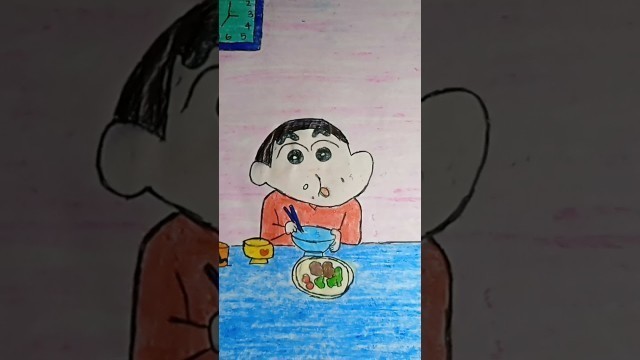 'Shinchan eating heathy food drawing | Part 4 | #Shorts | Navya Tech tamil'